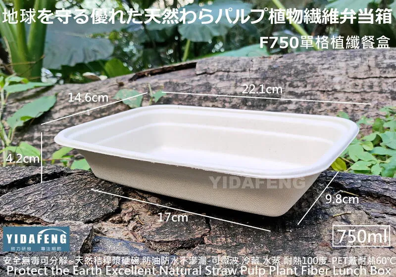【F750單格植纖餐盒】