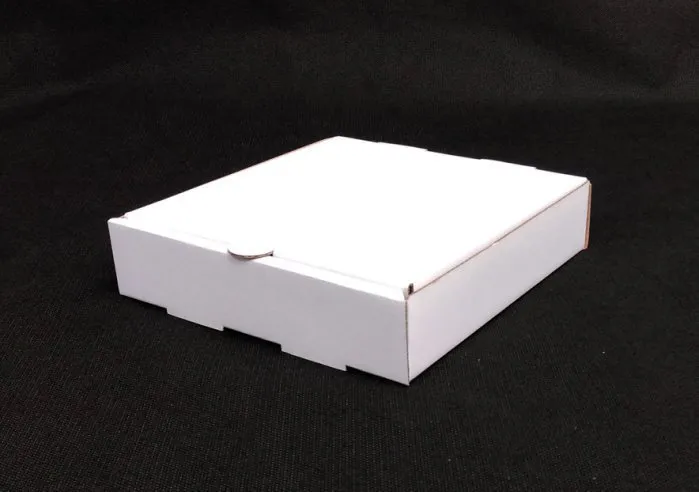 白色 瓦楞紙披薩盒