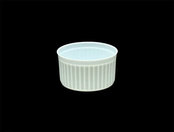 【130cc 白色波紋杯+透明蓋】(D-B7440-1)