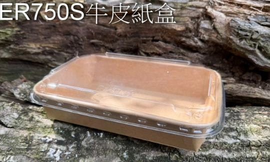 【ER750S 單格長方形牛皮紙餐盒】 